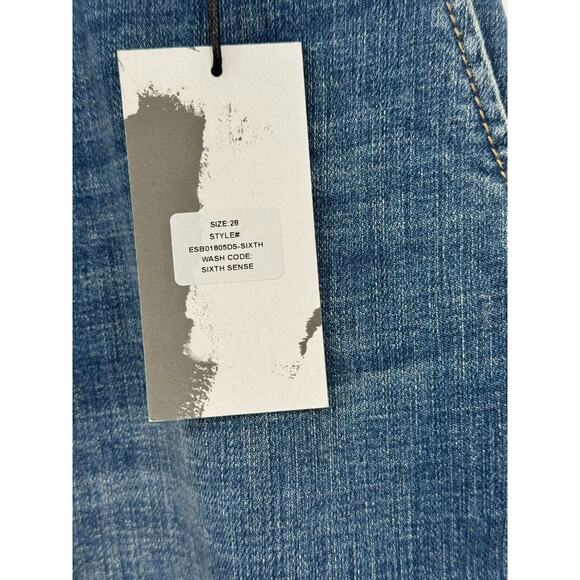 Studio Blue Womens  Mid Rise Sixth Sense Cropped Jeans Rolled Hem Size 28 NWT - Picture 3 of 4